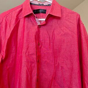 Versace Red Casual Button Down Shirt